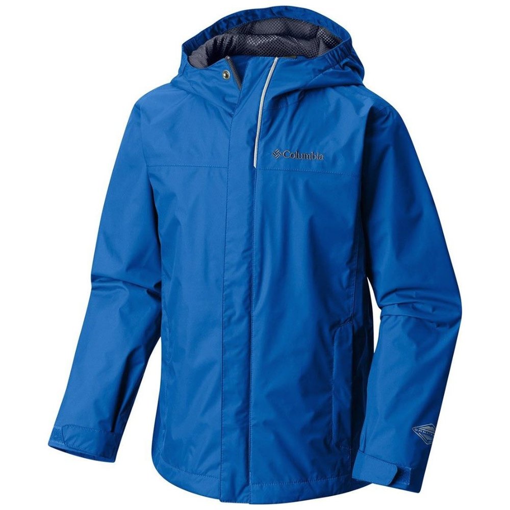Columbia Youth Omni-tech Watertight Hooded Jacket Super Blue X-Large